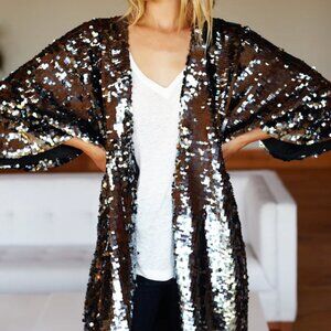 Emerson Fry Sequin Jacket - Gunmetal